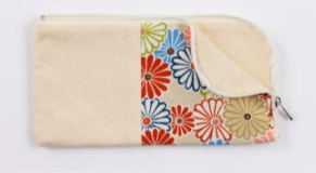 Beads Case Chirimen beige L