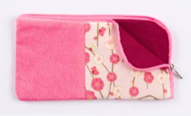 Beads Case Chirimen pink L