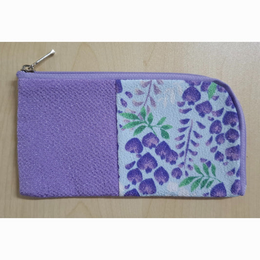Beads Case Chirimen purple S