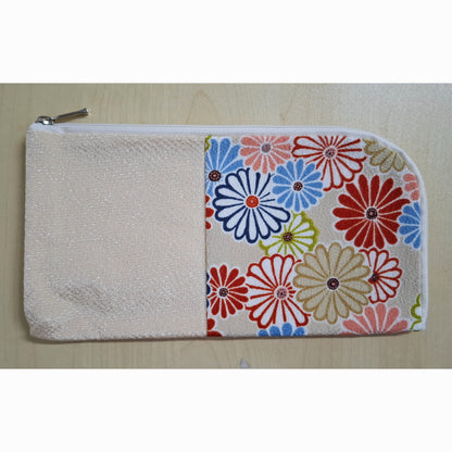 Beads Case Chirimen beige L