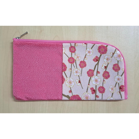 Beads Case Chirimen pink L